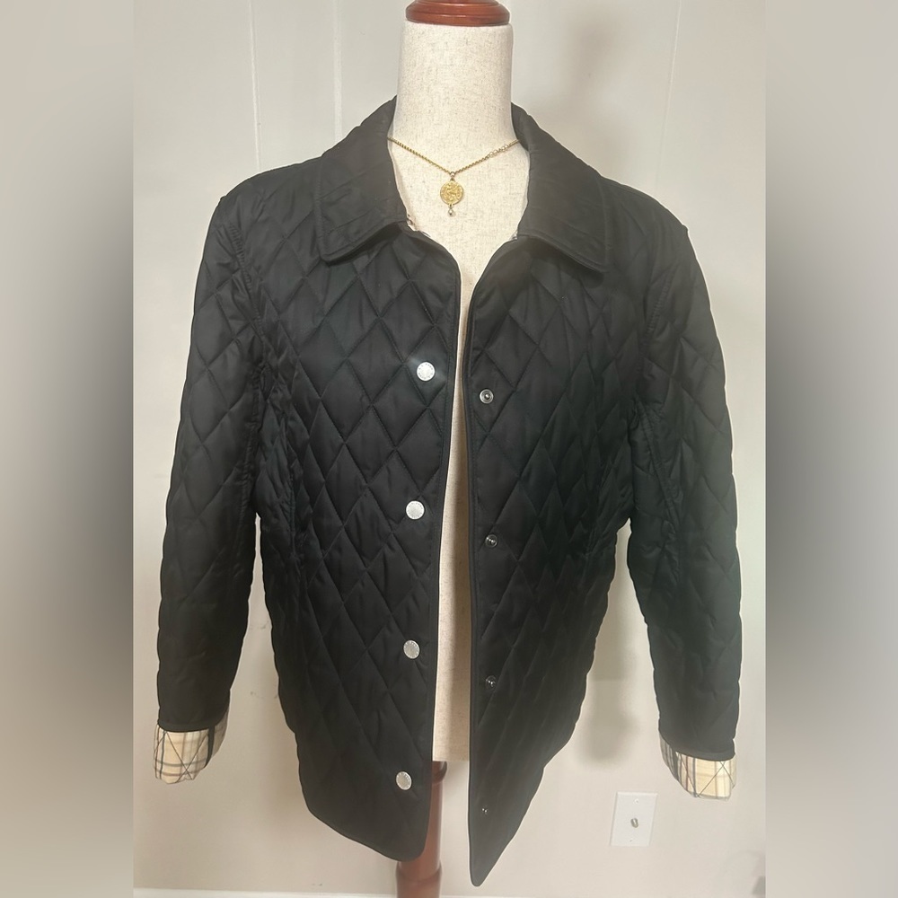 L.L. Bean Black Quilted Utility Jacket